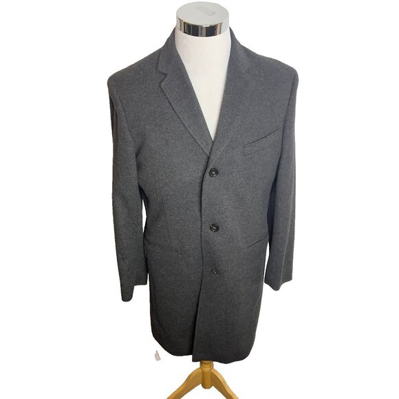 J.Crew $450 Crosby Wool Cashmere Topcoat 40S Gray E0971 - Picture 1 of 11